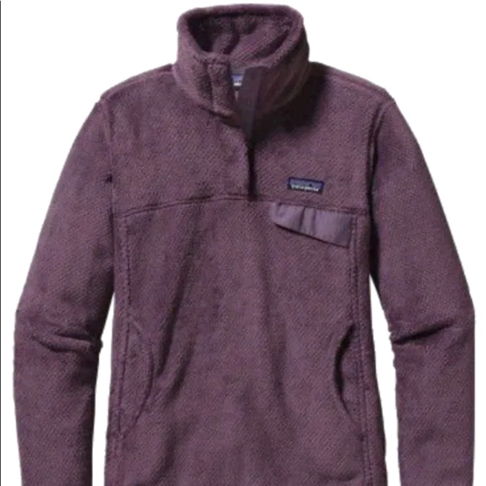 Patagonia fleece re-tool snap t beautiful dark mauve burgundy